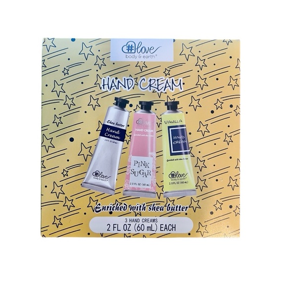 Body & Earth Other - Body & Earth 3 Pack Shea Butter Hand Cream Gift Set